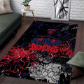 Melbourne Demons Area Rug Urban Graffiti Street Art - Bold Abstract Spray Paint