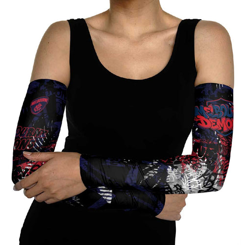 Melbourne Demons Arm Sleeves Urban Graffiti Street Art - Bold Abstract Spray Paint