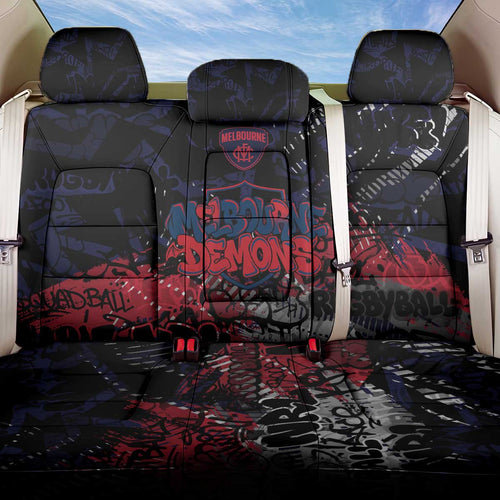 Melbourne Demons Back Car Seat Cover Urban Graffiti Street Art - Bold Abstract Spray Paint