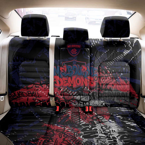 Melbourne Demons Back Car Seat Cover Urban Graffiti Street Art - Bold Abstract Spray Paint