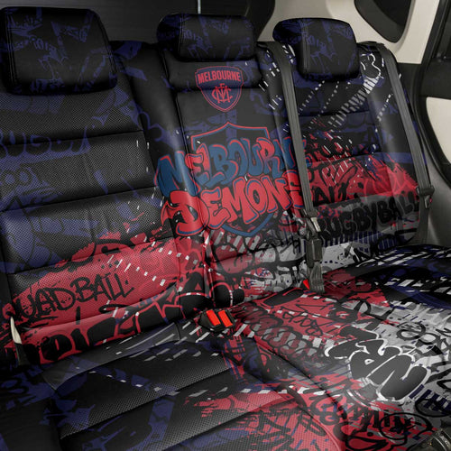 Melbourne Demons Back Car Seat Cover Urban Graffiti Street Art - Bold Abstract Spray Paint