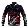 Melbourne Demons Baseball Jacket Urban Graffiti Street Art - Bold Abstract Spray Paint
