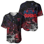 Melbourne Demons Baseball Jersey Urban Graffiti Street Art - Bold Abstract Spray Paint