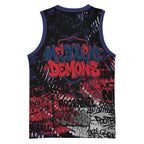 Melbourne Demons Basketball Jersey Urban Graffiti Street Art - Bold Abstract Spray Paint
