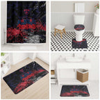 Melbourne Demons Bathroom Set Urban Graffiti Street Art - Bold Abstract Spray Paint