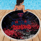 Melbourne Demons Beach Blanket Urban Graffiti Street Art - Bold Abstract Spray Paint