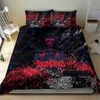Melbourne Demons Bedding Set Urban Graffiti Street Art - Bold Abstract Spray Paint