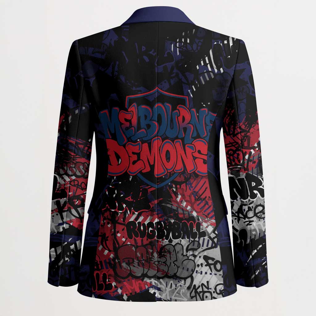 Melbourne Demons Blazer Urban Graffiti Street Art - Bold Abstract Spray Paint