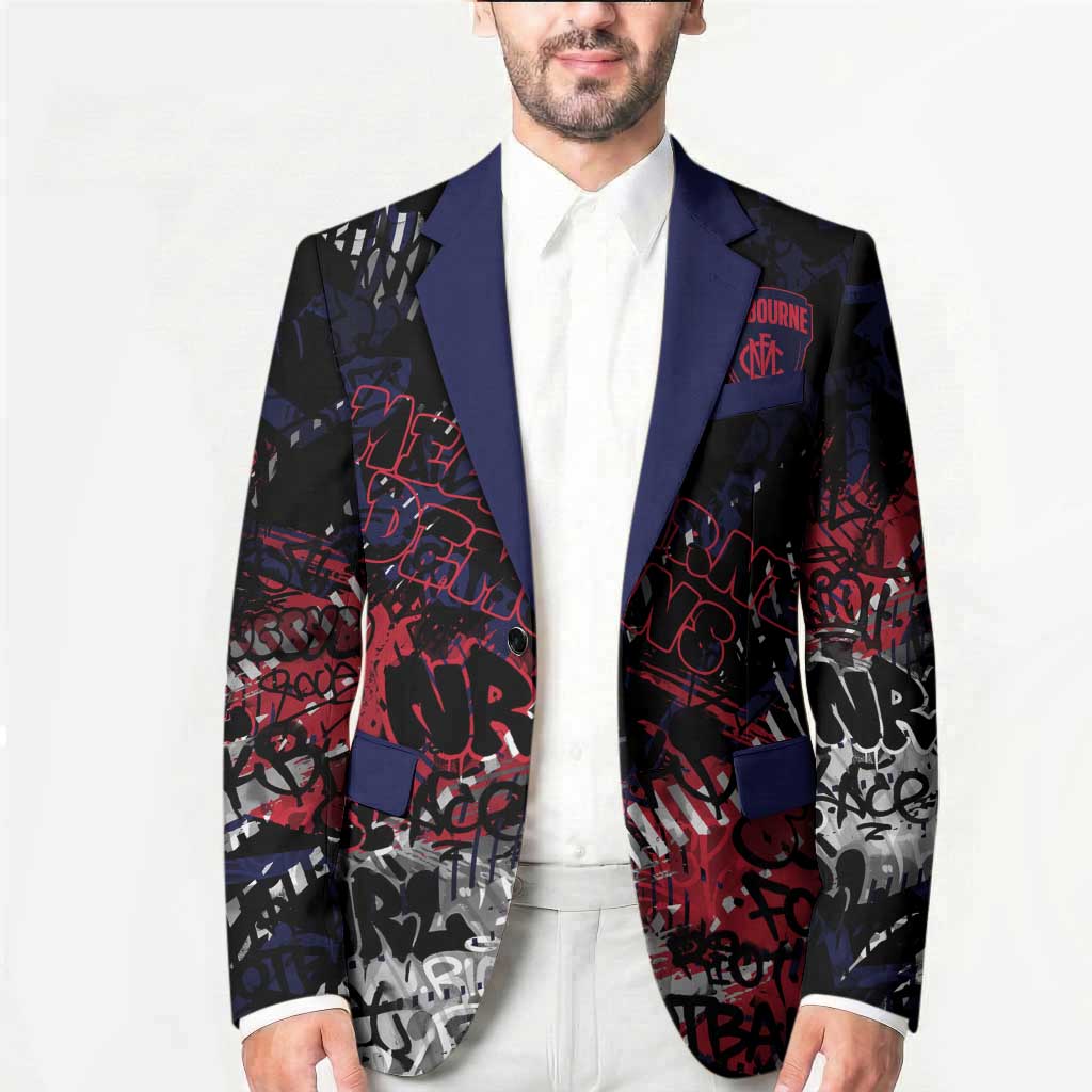 Melbourne Demons Blazer Urban Graffiti Street Art - Bold Abstract Spray Paint