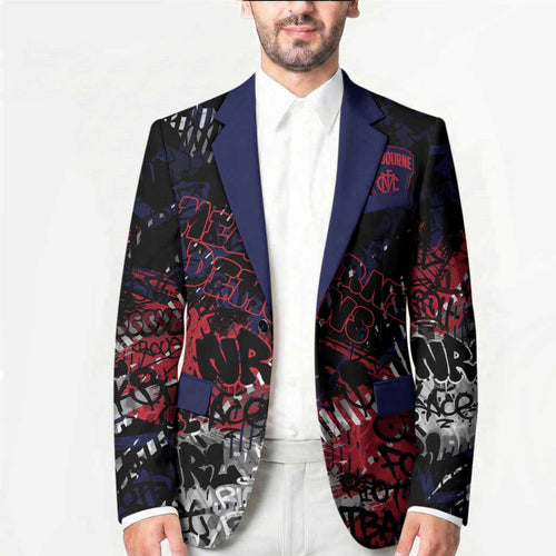 Melbourne Demons Blazer Urban Graffiti Street Art - Bold Abstract Spray Paint
