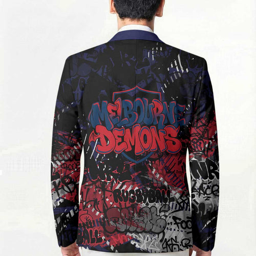 Melbourne Demons Blazer Urban Graffiti Street Art - Bold Abstract Spray Paint