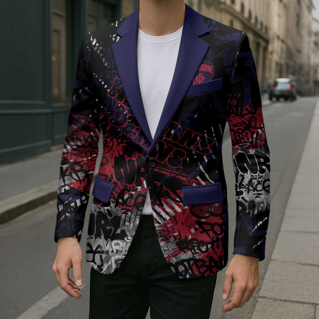 Melbourne Demons Blazer Urban Graffiti Street Art - Bold Abstract Spray Paint
