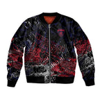 Melbourne Demons Bomber Jacket Urban Graffiti Street Art - Bold Abstract Spray Paint