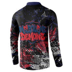 Melbourne Demons Button Sweatshirt Urban Graffiti Street Art - Bold Abstract Spray Paint