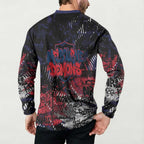 Melbourne Demons Button Sweatshirt Urban Graffiti Street Art - Bold Abstract Spray Paint