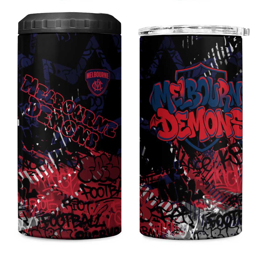 Melbourne Demons 4 in 1 Can Cooler Tumbler Urban Graffiti Street Art - Bold Abstract Spray Paint