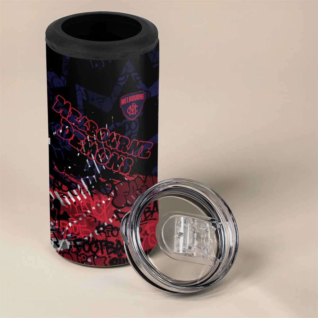 Melbourne Demons 4 in 1 Can Cooler Tumbler Urban Graffiti Street Art - Bold Abstract Spray Paint