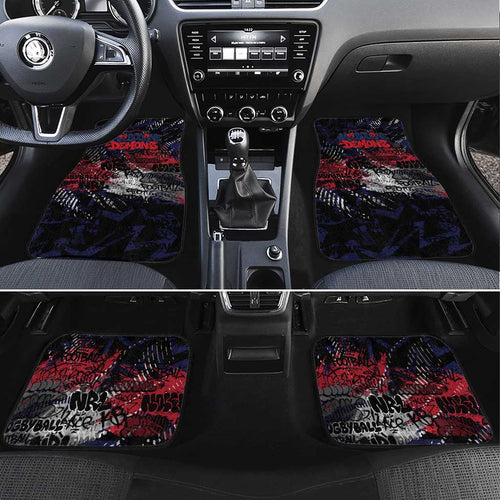 Melbourne Demons Car Mats Urban Graffiti Street Art - Bold Abstract Spray Paint