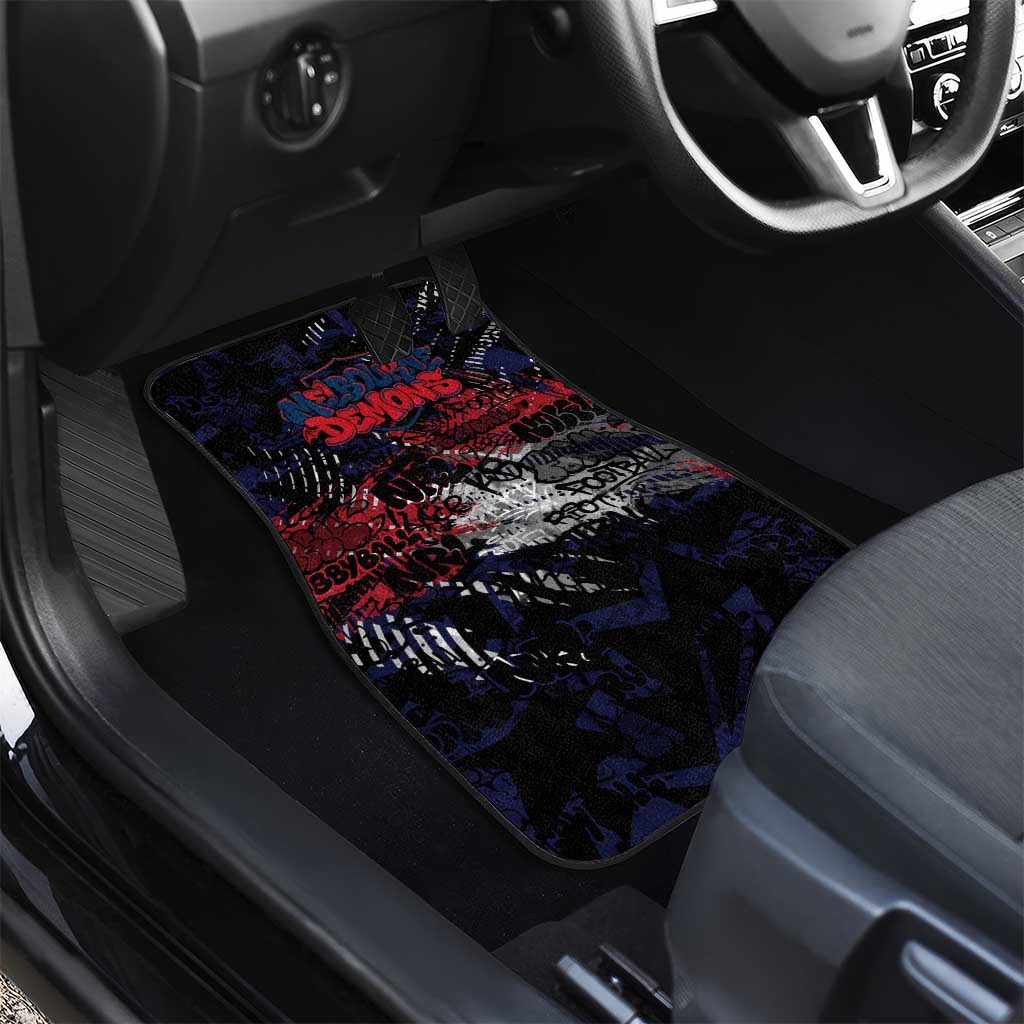 Melbourne Demons Car Mats Urban Graffiti Street Art - Bold Abstract Spray Paint
