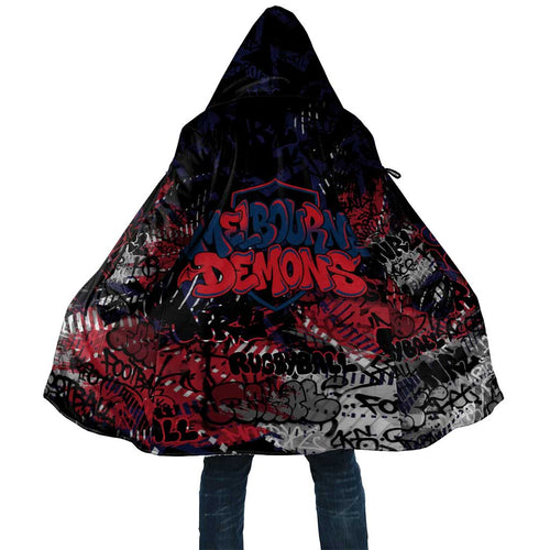 Melbourne Demons Cloak Urban Graffiti Street Art - Bold Abstract Spray Paint