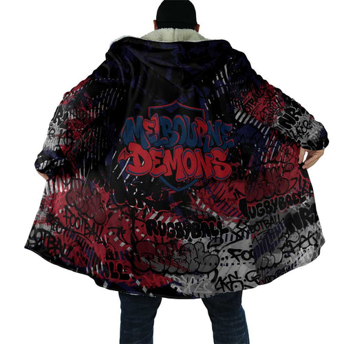 Melbourne Demons Cloak Urban Graffiti Street Art - Bold Abstract Spray Paint