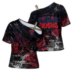 Melbourne Demons Cross Shoulder Shirt Urban Graffiti Street Art - Bold Abstract Spray Paint