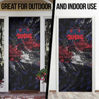 Melbourne Demons Door Cover Urban Graffiti Street Art - Bold Abstract Spray Paint