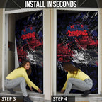 Melbourne Demons Door Cover Urban Graffiti Street Art - Bold Abstract Spray Paint