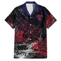 Melbourne Demons Family Matching Short Sleeve Bodycon Dress and Hawaiian Shirt Urban Graffiti Street Art - Bold Abstract Spray Paint