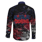 Melbourne Demons Family Matching Short Sleeve Bodycon Dress and Hawaiian Shirt Urban Graffiti Street Art - Bold Abstract Spray Paint
