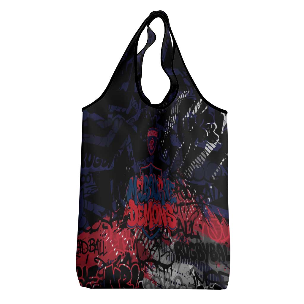 Melbourne Demons Grocery Bag Urban Graffiti Street Art - Bold Abstract Spray Paint