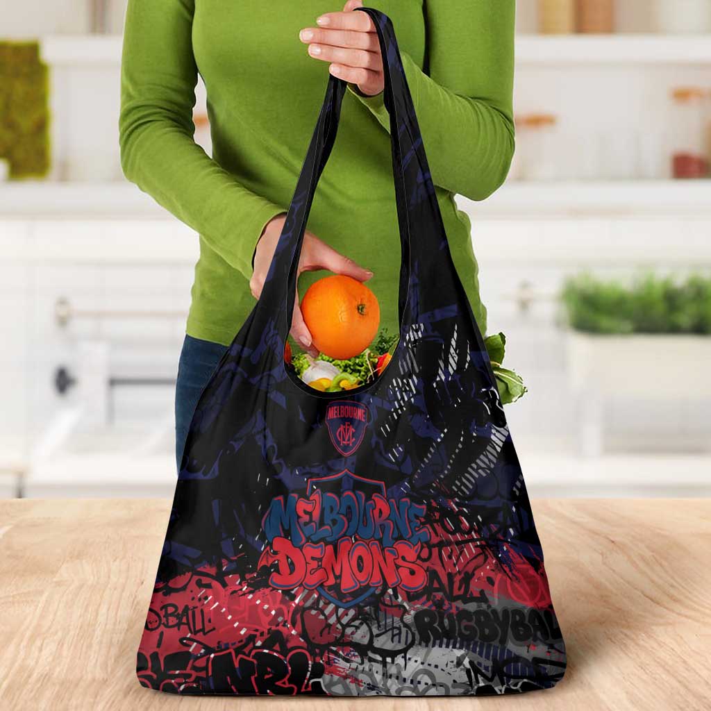 Melbourne Demons Grocery Bag Urban Graffiti Street Art - Bold Abstract Spray Paint