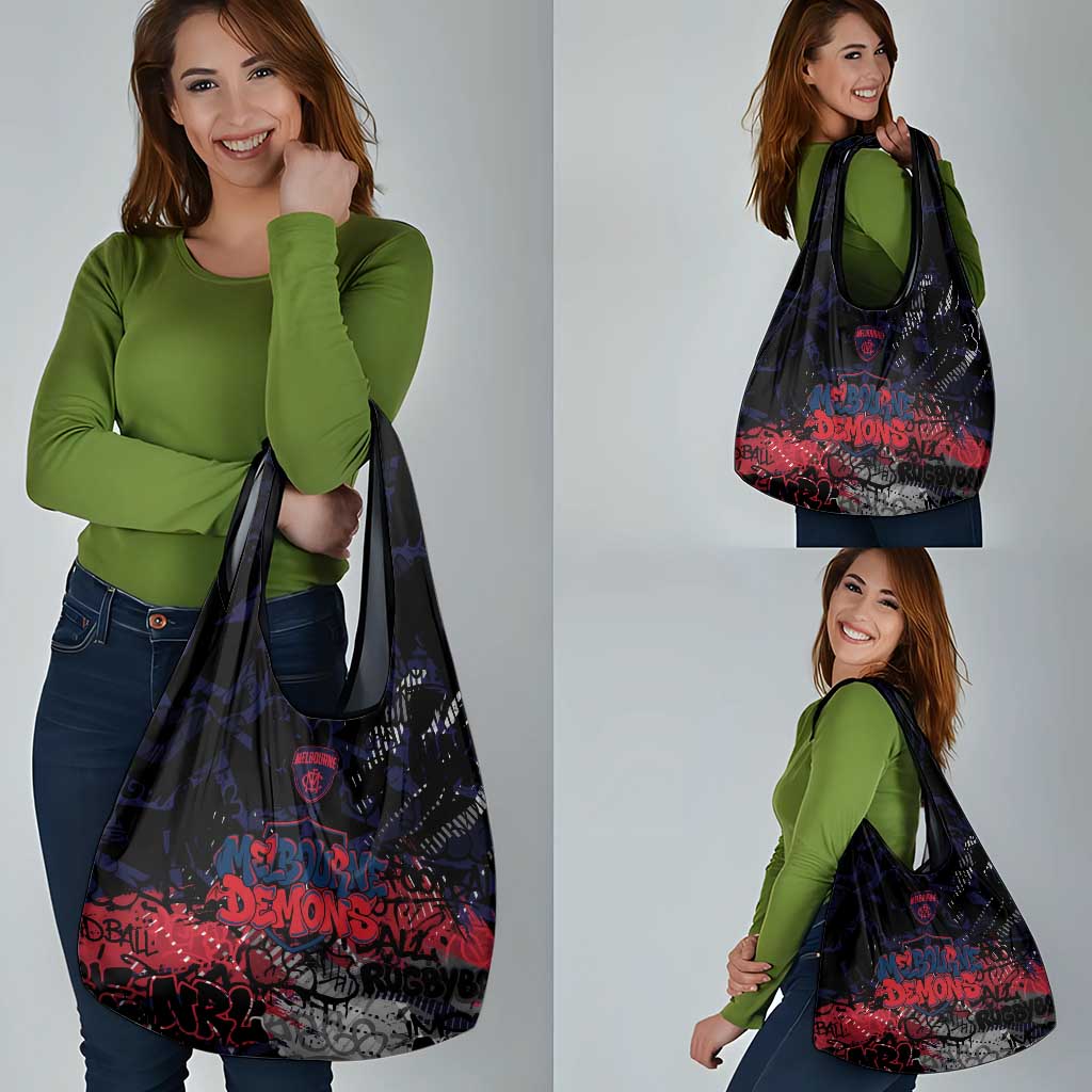 Melbourne Demons Grocery Bag Urban Graffiti Street Art - Bold Abstract Spray Paint