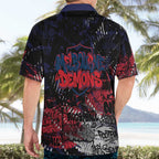 Melbourne Demons Hawaiian Shirt Urban Graffiti Street Art - Bold Abstract Spray Paint