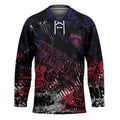 Melbourne Demons Hockey Jersey Urban Graffiti Street Art - Bold Abstract Spray Paint