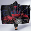 Melbourne Demons Hooded Blanket Urban Graffiti Street Art - Bold Abstract Spray Paint