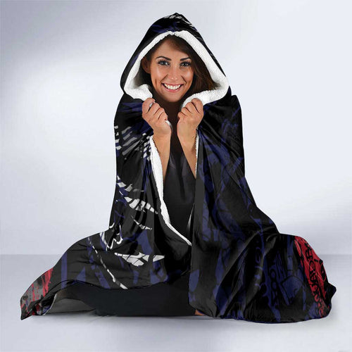 Melbourne Demons Hooded Blanket Urban Graffiti Street Art - Bold Abstract Spray Paint