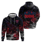Melbourne Demons Hoodie Urban Graffiti Street Art - Bold Abstract Spray Paint