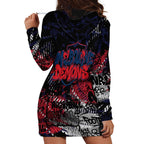 Melbourne Demons Hoodie Dress Urban Graffiti Street Art - Bold Abstract Spray Paint