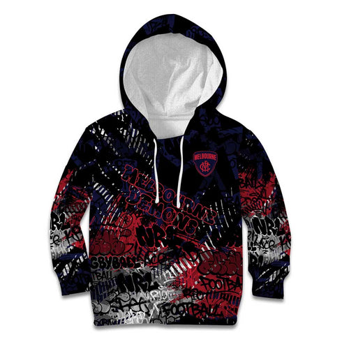 Melbourne Demons Kid Hoodie Urban Graffiti Street Art - Bold Abstract Spray Paint