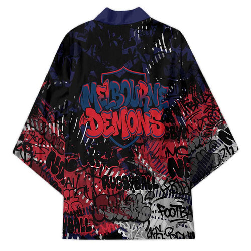 Melbourne Demons Kimono Urban Graffiti Street Art - Bold Abstract Spray Paint