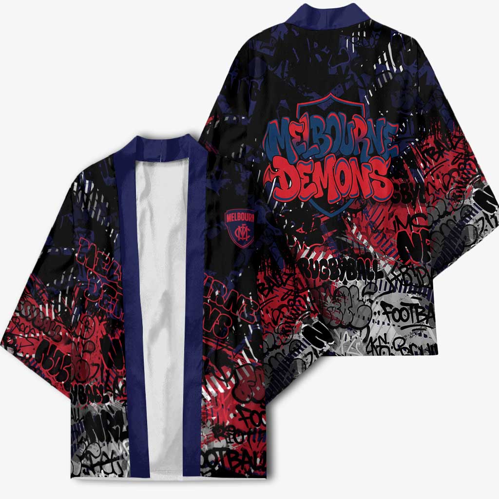 Melbourne Demons Kimono Urban Graffiti Street Art - Bold Abstract Spray Paint