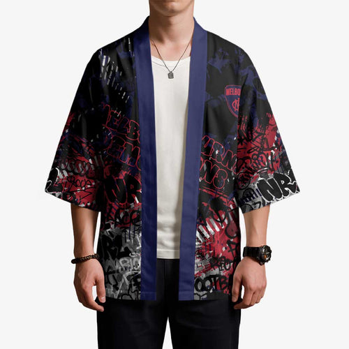 Melbourne Demons Kimono Urban Graffiti Street Art - Bold Abstract Spray Paint