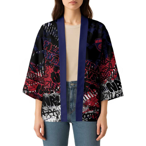 Melbourne Demons Kimono Urban Graffiti Street Art - Bold Abstract Spray Paint
