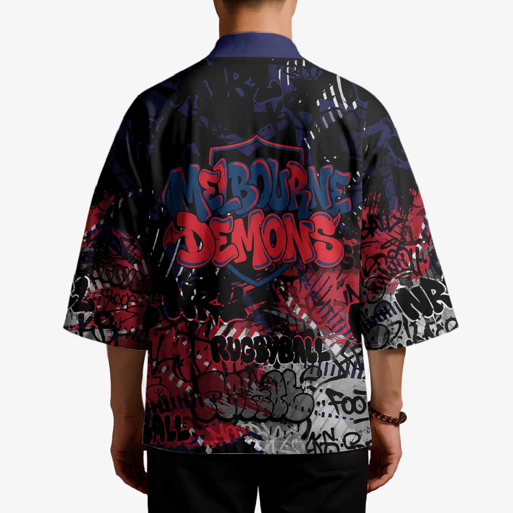 Melbourne Demons Kimono Urban Graffiti Street Art - Bold Abstract Spray Paint