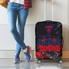 Melbourne Demons Luggage Cover Urban Graffiti Street Art - Bold Abstract Spray Paint