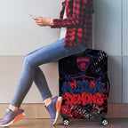 Melbourne Demons Luggage Cover Urban Graffiti Street Art - Bold Abstract Spray Paint