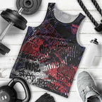 Melbourne Demons Men Tank Top Urban Graffiti Street Art - Bold Abstract Spray Paint