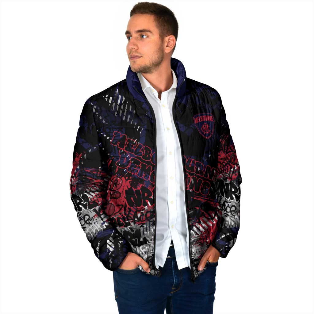 Melbourne Demons Padded Jacket Urban Graffiti Street Art - Bold Abstract Spray Paint