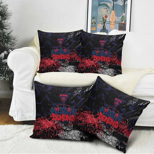 Melbourne Demons Pillow Cover Urban Graffiti Street Art - Bold Abstract Spray Paint